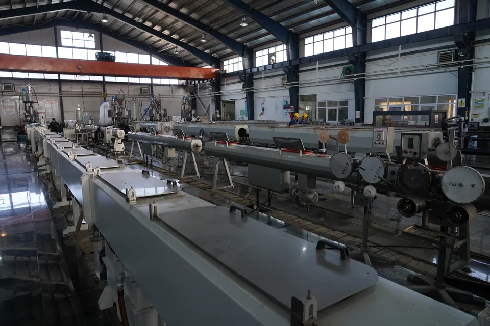 Polyethylene pipe production environment at Bukan Pipe