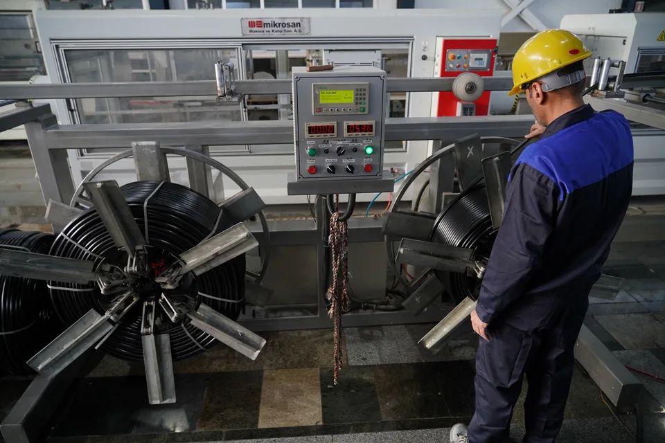 Extrusion line area at the Bukan Pipe manufacturing facility
