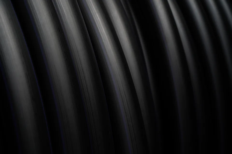 HDPE pipes manufactured by Bukan Pipe at the factory site