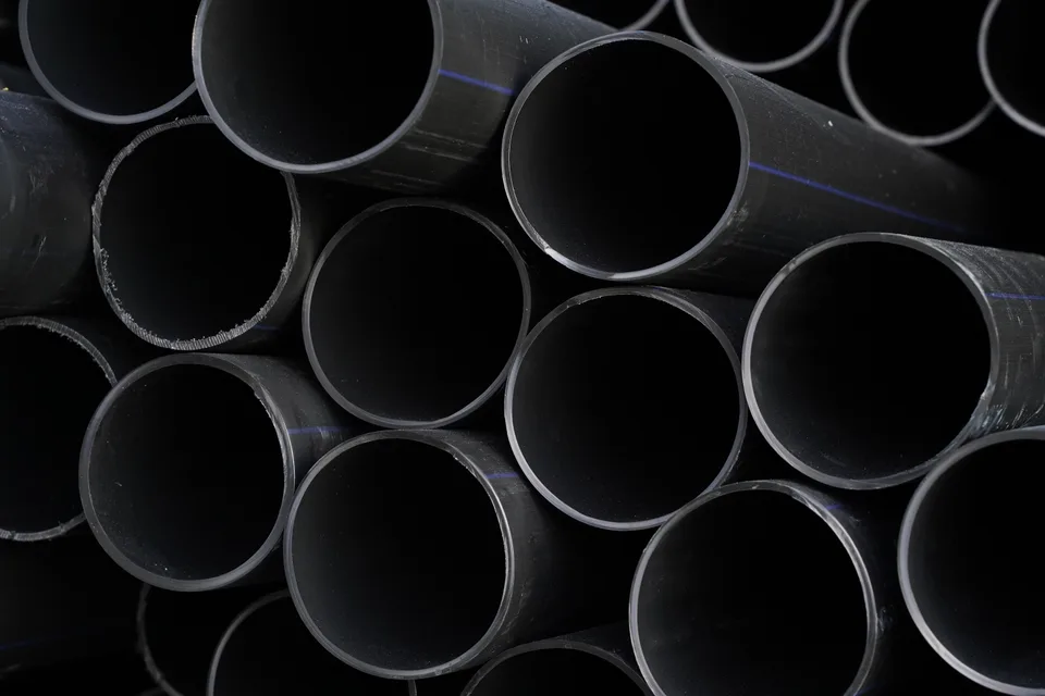 HDPE pipes manufactured by Bukan Pipe at the factory site