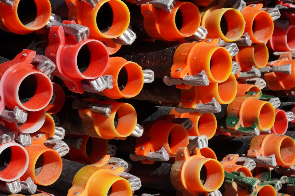 Coiled HDPE pipe products at the Bukan Pipe factory
