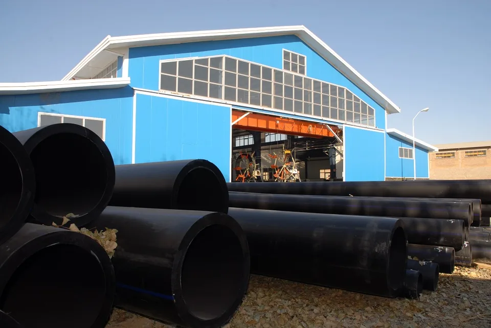 Coiled polyethylene pipes ready for storage at Bukan Pipe