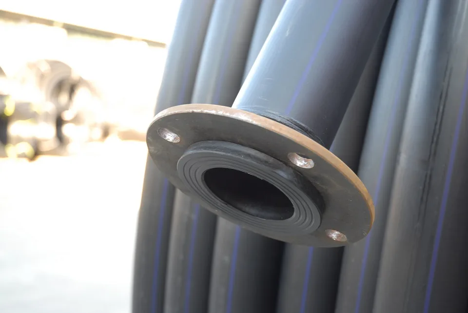 Part of the HDPE pipe production output at Bukan Pipe